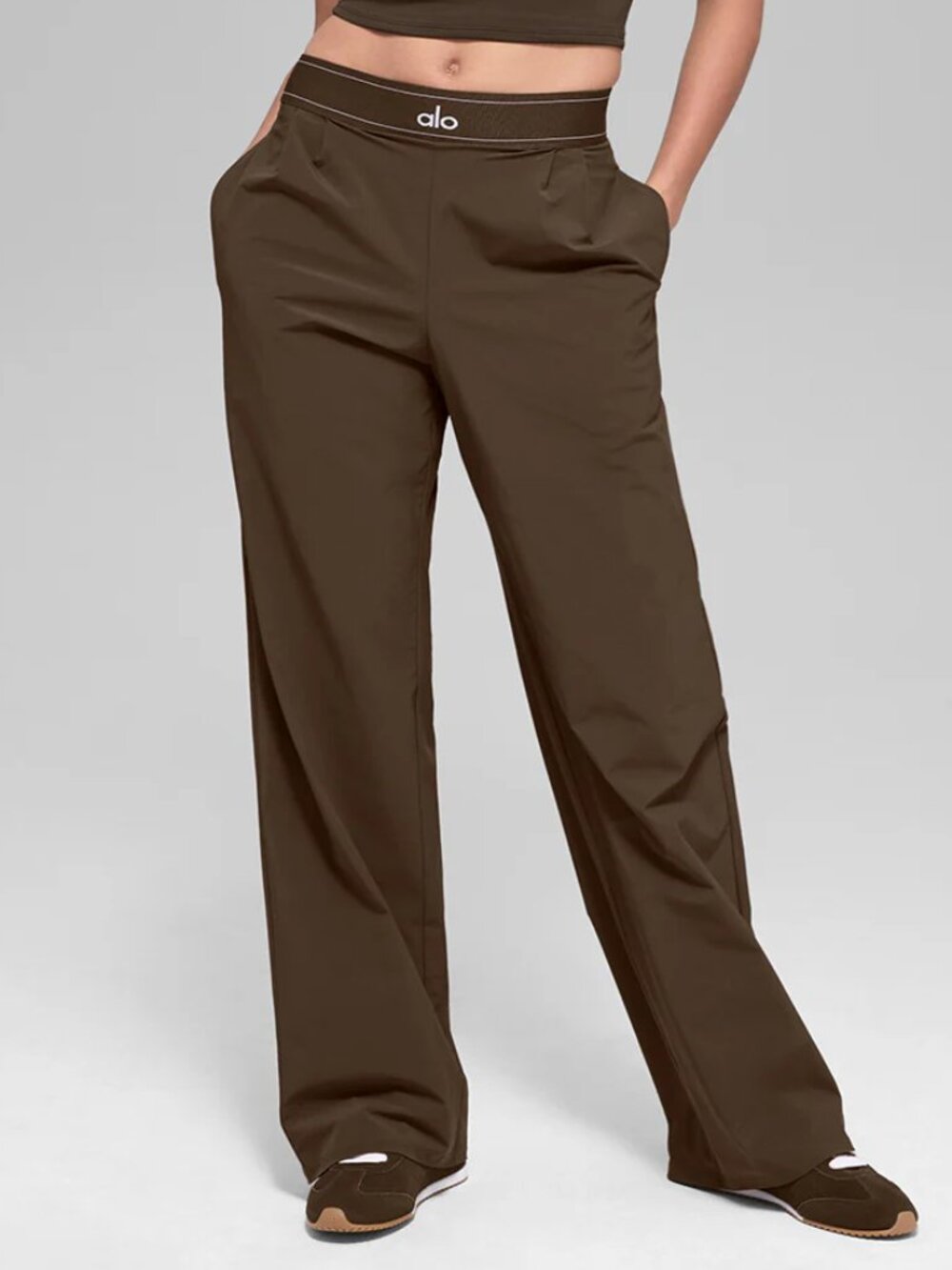 Minimalist Style 🚗 ALO Yoga Suit Up Trouser Coffee Brown (Regular) ✨NWT - Picture 8 of 8